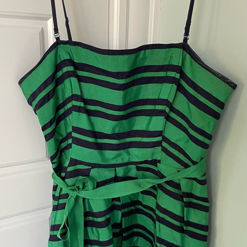 Anthropology dress by Moulinette Souers. Size 6. Navy and green.